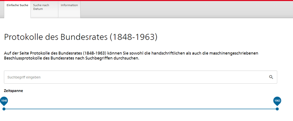 Bundesratsprotokolle einsehen