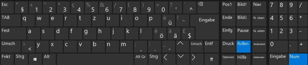 Tasten auf der Windows Tastatur