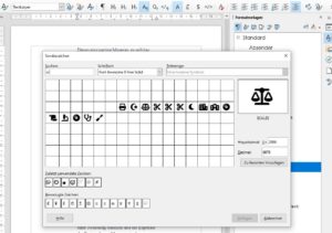 LibreOffice Sonderzeichen einfügen