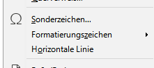 LibreOffice Sonderzeichen einfügen