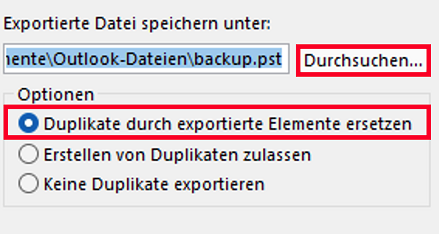 Outlook umziehen auf einen neuen Computer