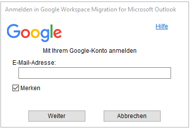 Outlook Google Mail importieren