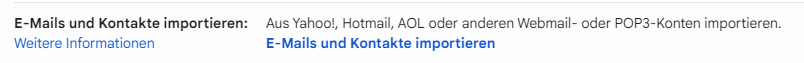 Outlook Google Mail importieren