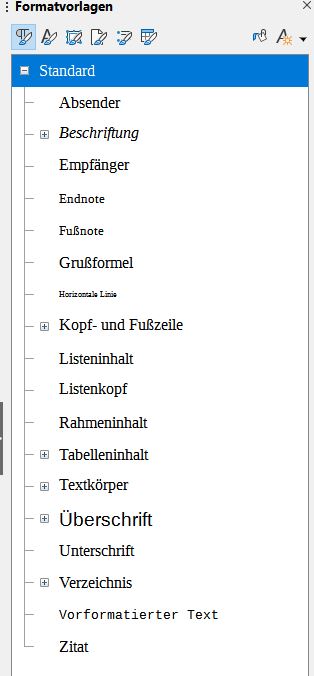 LibreOffice Writer Vorlagen