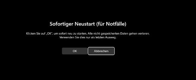 Notfall Neustart Win 10 und Win 11