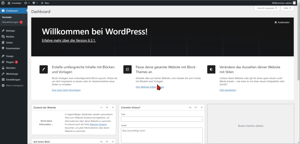 Wordpress installieren - Schritt für Schritt