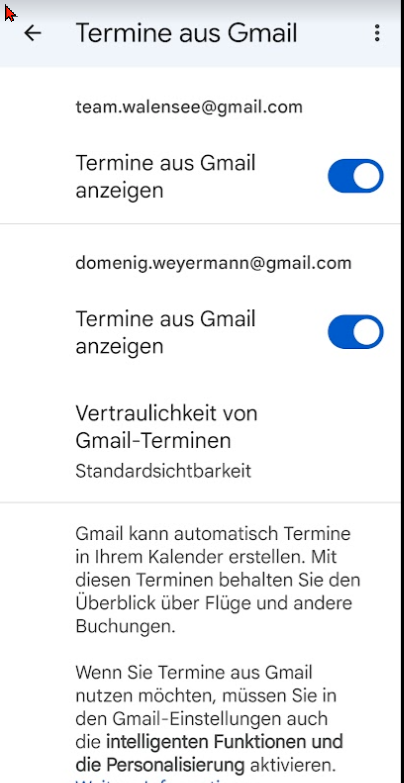 Termine aus GMail in den Kalender eintragen