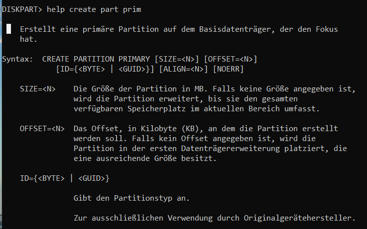 Diskpart - Partionieren unter Windows