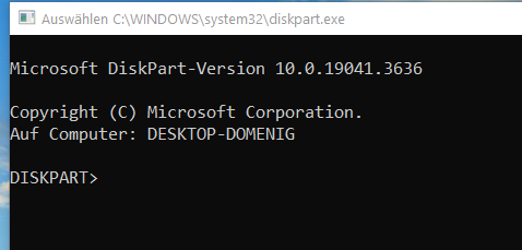 Diskpart - Partionieren unter Windows